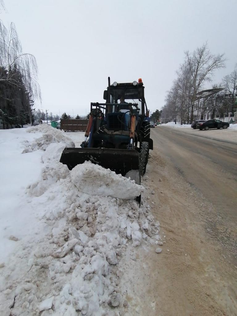 В Солотче продолжаются работы по благоустройству территории 04.02.2021