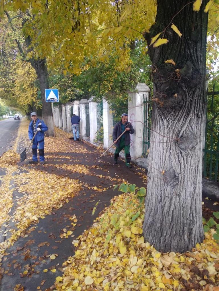 Уборка территории в Октябрьском районе