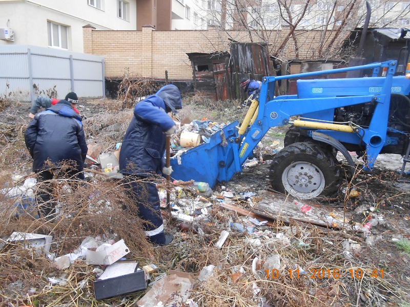 Ликвидация свалки на улице Маяковского