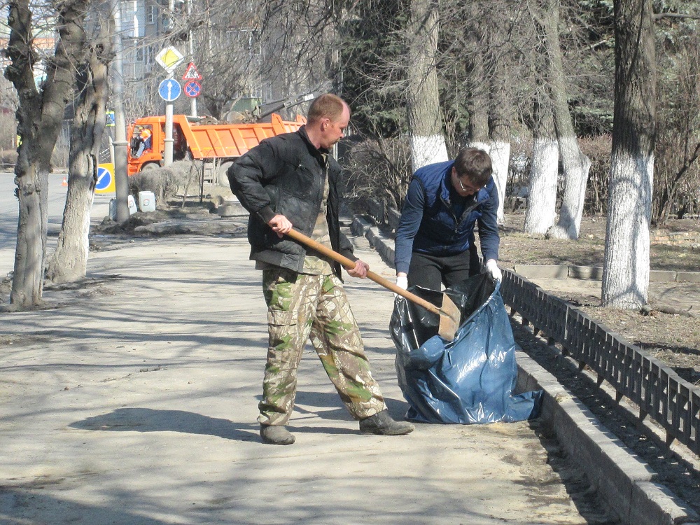 В Октябрьском районе проведены работы по благоустройству улицы Горького